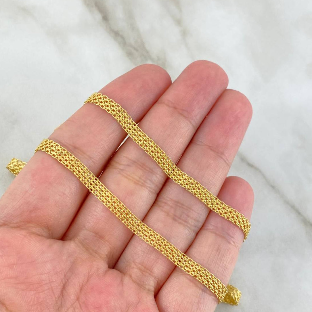 Cadena China 8.15gr / 23 1/2 in / Oro Amarillo +1 18K !