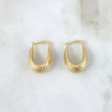 Hoop Earrings Daly 2.4gr / 2cm / Ovaladas Diamond Cut Yellow Gold +4