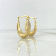 Hoop Earrings Daly 2.4gr / 2cm / Ovaladas Diamond Cut Yellow Gold +4