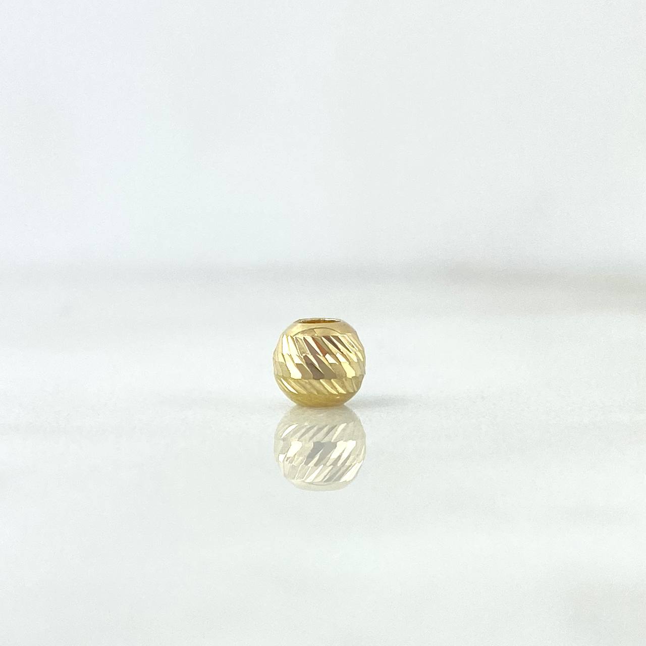 Diamond Cut Bead 5 mm Yellow Gold 18K