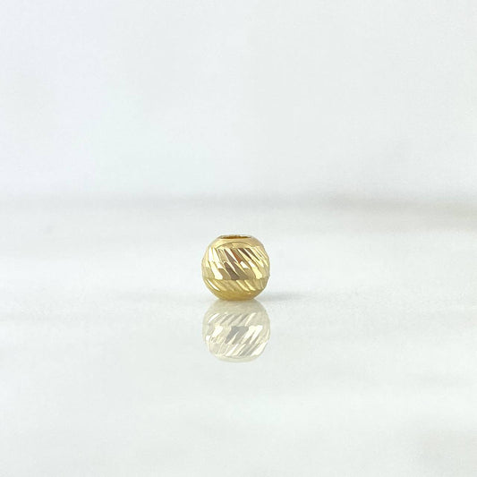 5mm Diamond Cut Bead Yellow Gold 18K