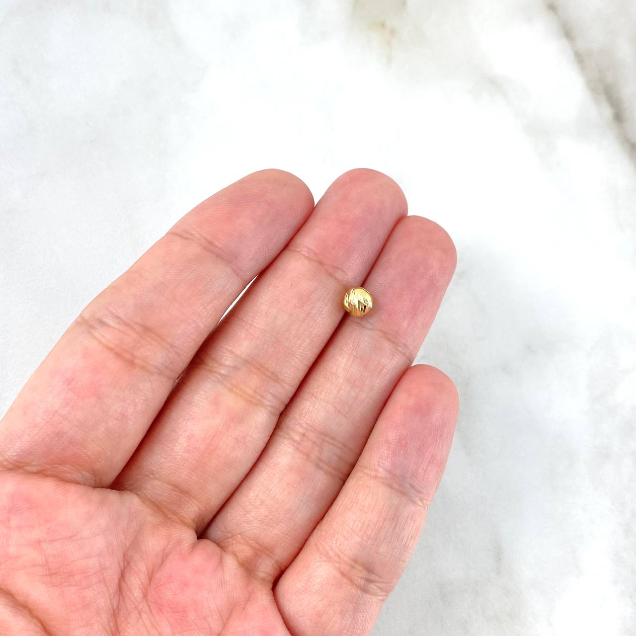 Diamond Cut Bead 5mm 0.17gr / 18K Yellow Gold *