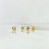 Diamond Cut Bead 5 mm Yellow Gold 18K
