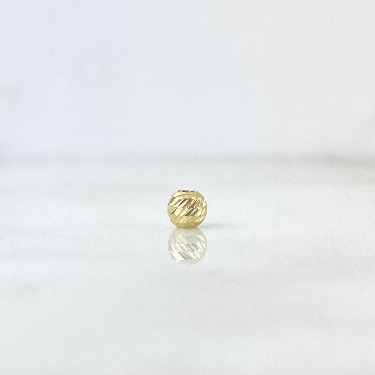 Diamond Cut Bead 4 mm Yellow Gold 18K