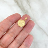 Dije San Benito 0.8gr / 2cm / Troquelado Oro Amarillo 18K
