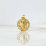 Dije San Benito 0.8gr / 2cm / Troquelado Oro Amarillo 18K