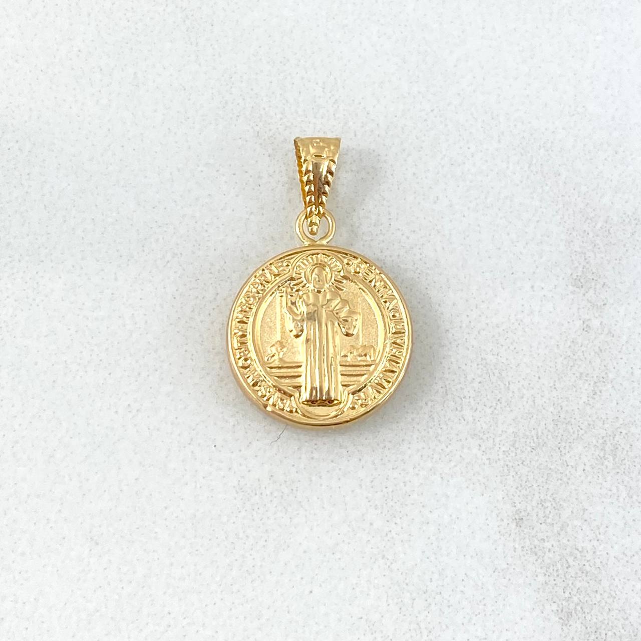 Dije San Benito 0.8gr / 2cm / Troquelado Oro Amarillo 18K