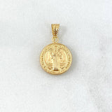 Dije San Benito 0.8gr / 2cm / Troquelado Oro Amarillo 18K