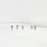 Plain Bead 3mm White Gold 18K