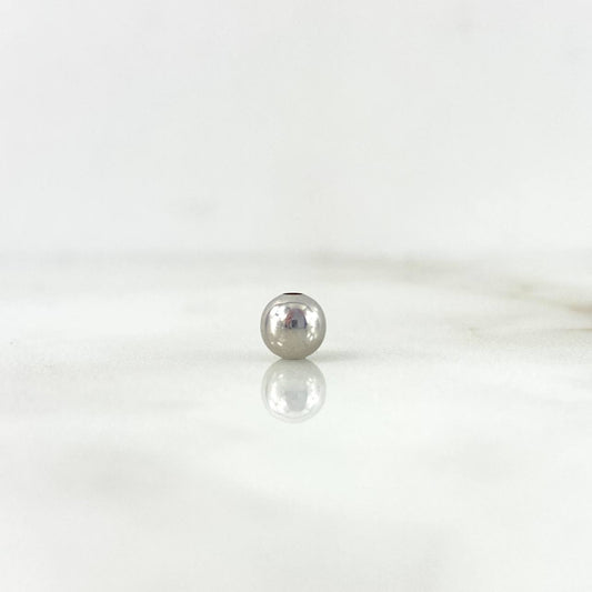 Plain Bead 5mm White Gold 18K