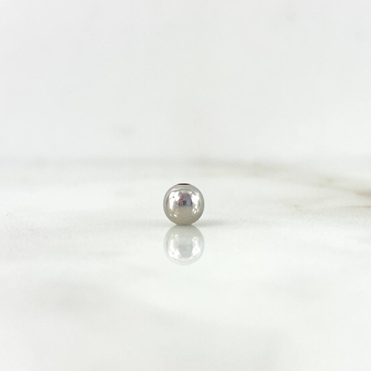 Bead Polished 5mm / 0.14gr White Gold