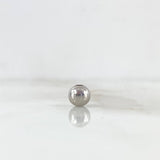 Plain Bead 6mm White Gold 18K