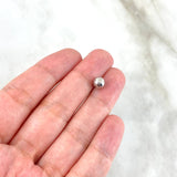 Bead Polished 6mm / 0.2gr White Gold