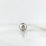 Bead Polished 8mm / 0.32gr White Gold