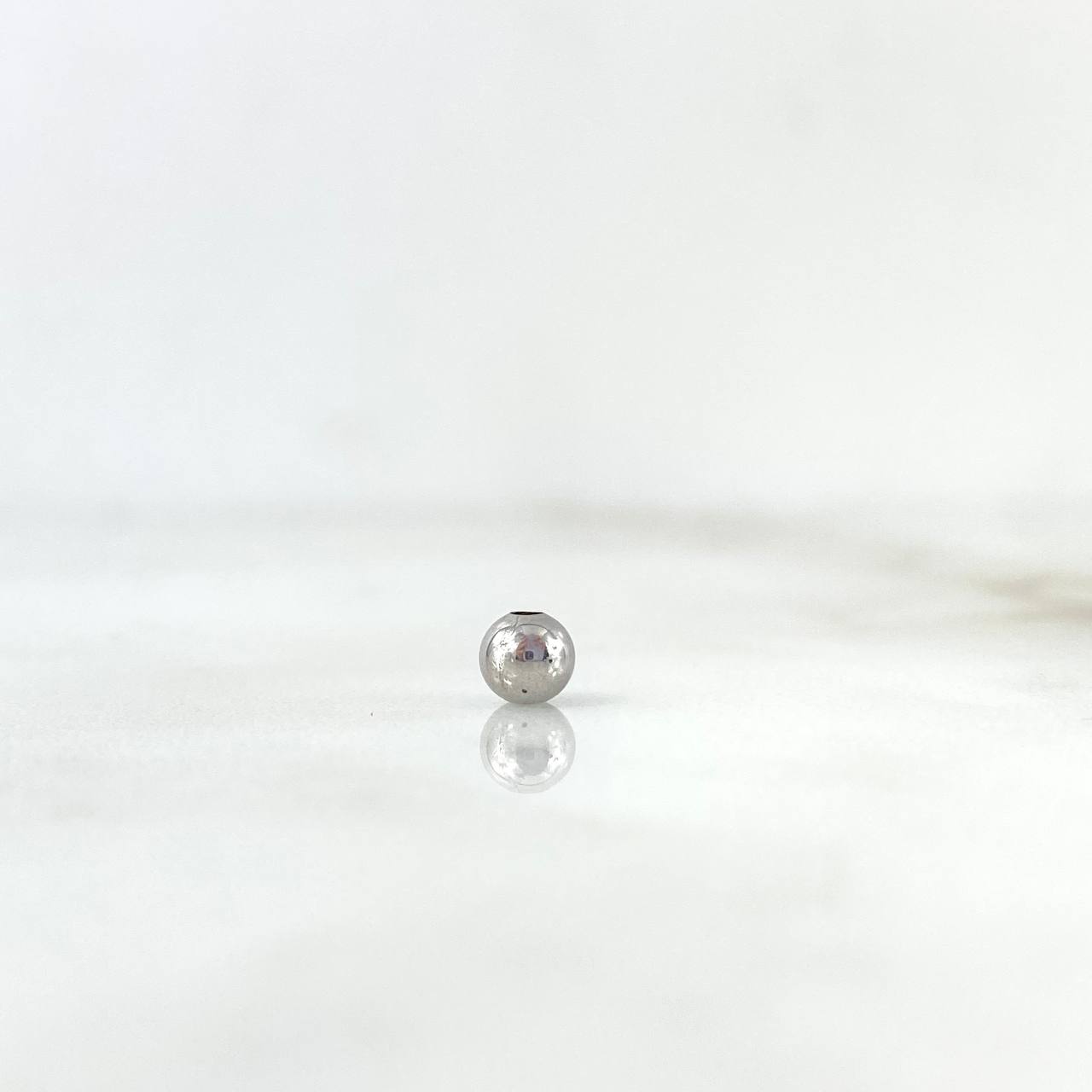 Bead Polished 4mm / 0.085gr White Gold