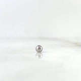 Bead Polished 4mm / 0.085gr White Gold