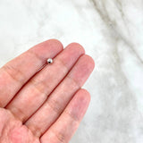 Bead Plain 4mm White Gold 18K