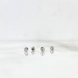 Diamond Cut Bead 3mm White Gold 18K