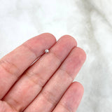 Diamond Cut Bead 3mm White Gold 18K