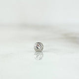 Diamond Cut Bead 3mm White Gold 18K