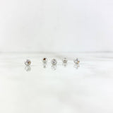 Diamond Cut Bead 4mm White Gold 18K