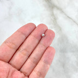 Diamond Cut Bead 4mm White Gold 18K