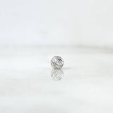 Diamond Cut Bead 4mm White Gold 18K
