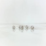 Diamond Cut Bead 5mm White Gold 18K
