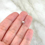 Diamond Cut Bead 5mm White Gold 18K