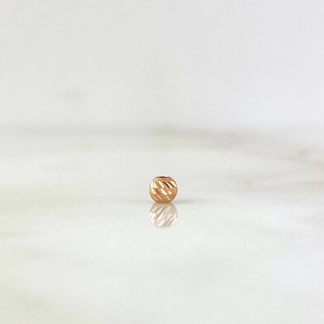 Diamond Cut Bead 3mm 18K Rose Gold