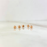 Diamond Cut Bead 3mm 18K Rose Gold