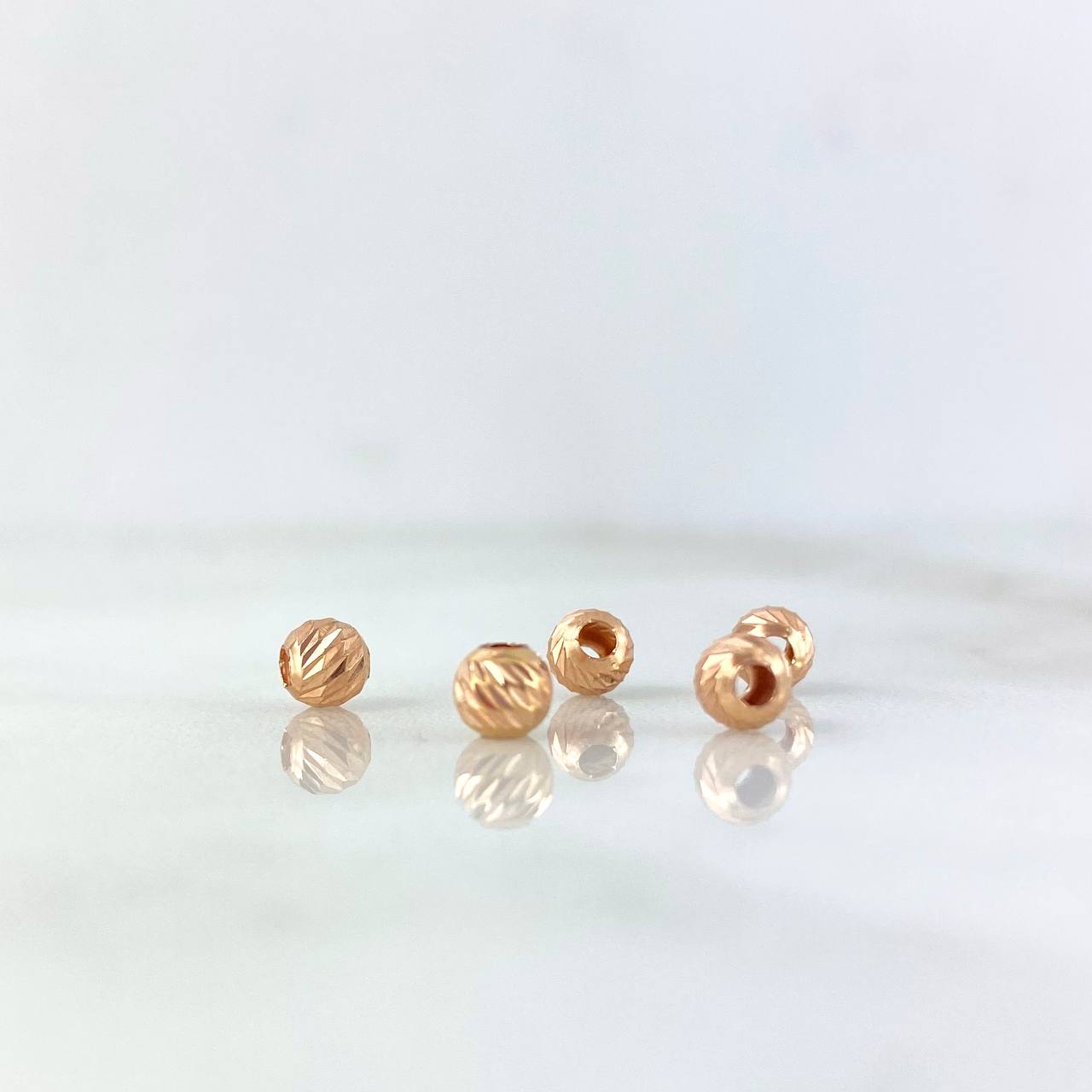 Bola Diamantada 4mm Oro Rosa