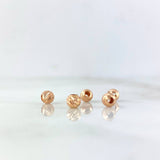 Bead Diamond Cut 4mm / 0.14gr Rose Gold