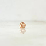 Diamond Cut Bead 5mm 18K Rose Gold