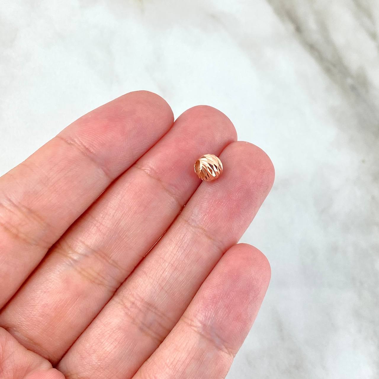 Bead Diamond Cut 6mm / 0.3gr Rose Gold
