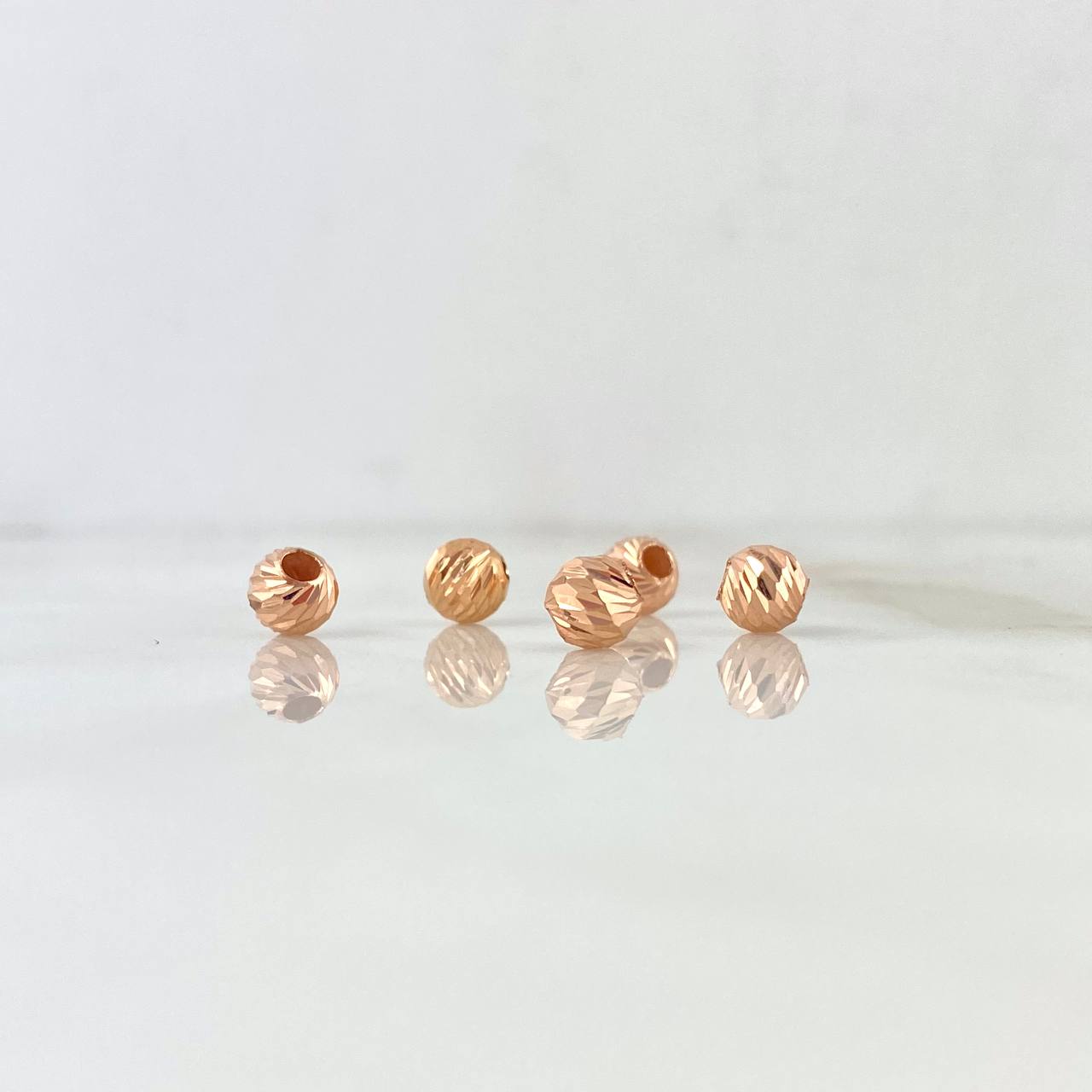 Bead Diamond Cut 6mm / 0.3gr Rose Gold