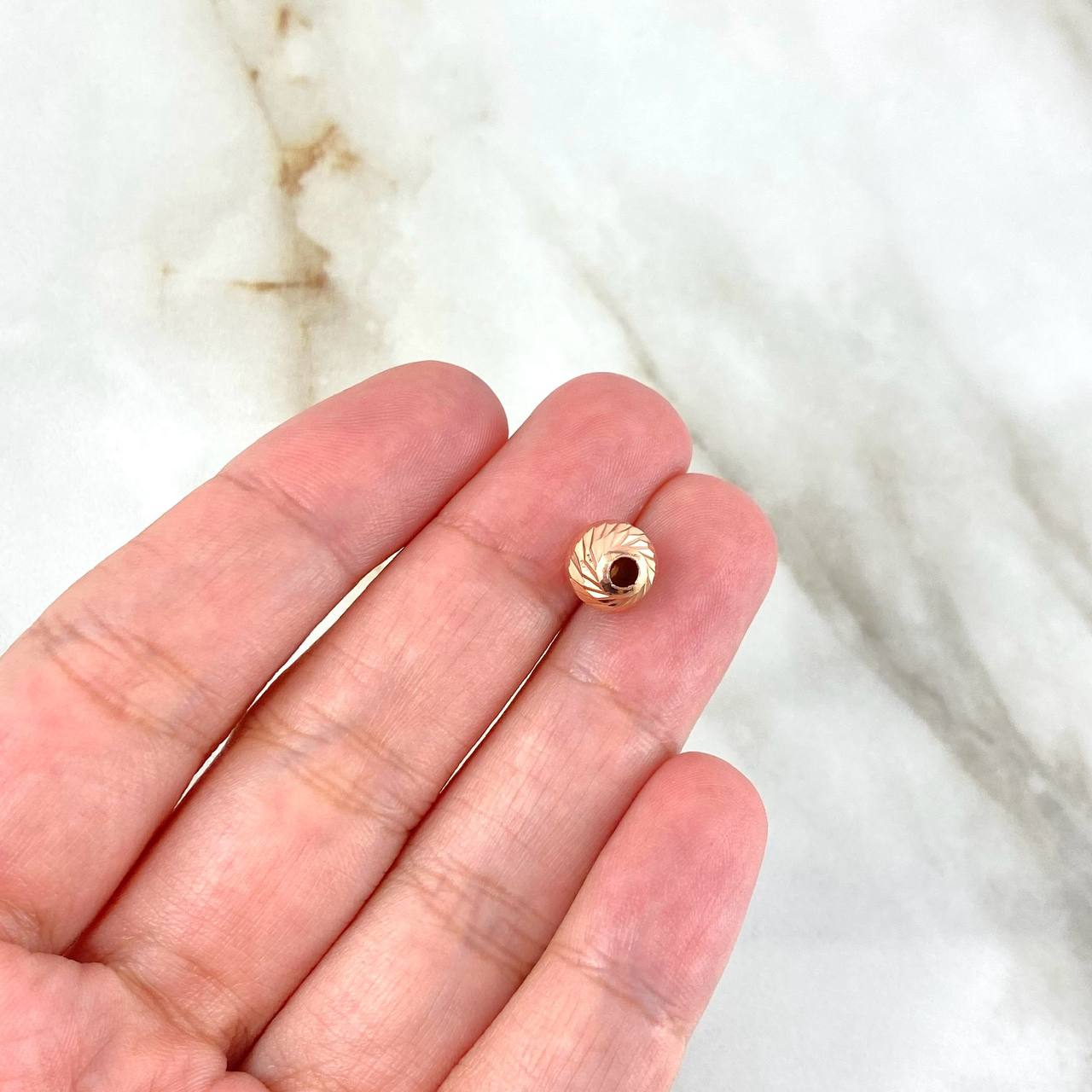Bead Diamond Cut 8mm / 0.6gr Rose Gold