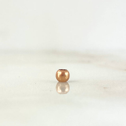 Plain Bead 3mm Rose Gold 18K