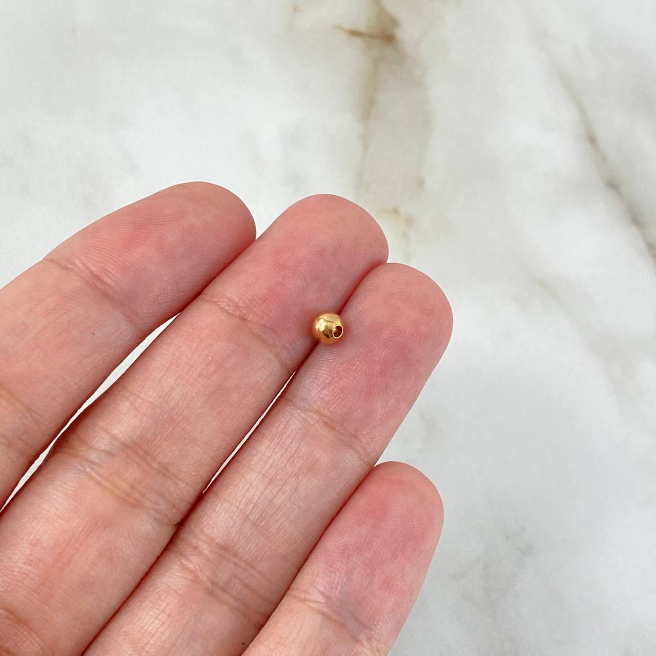 Bead Plain 4mm Rose Gold 18K