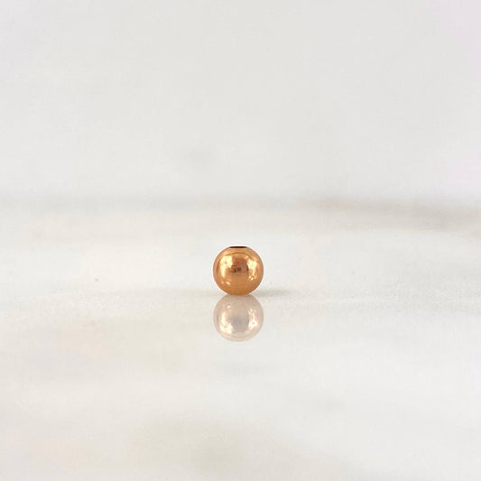 Bead Plain 4mm Rose Gold 18K
