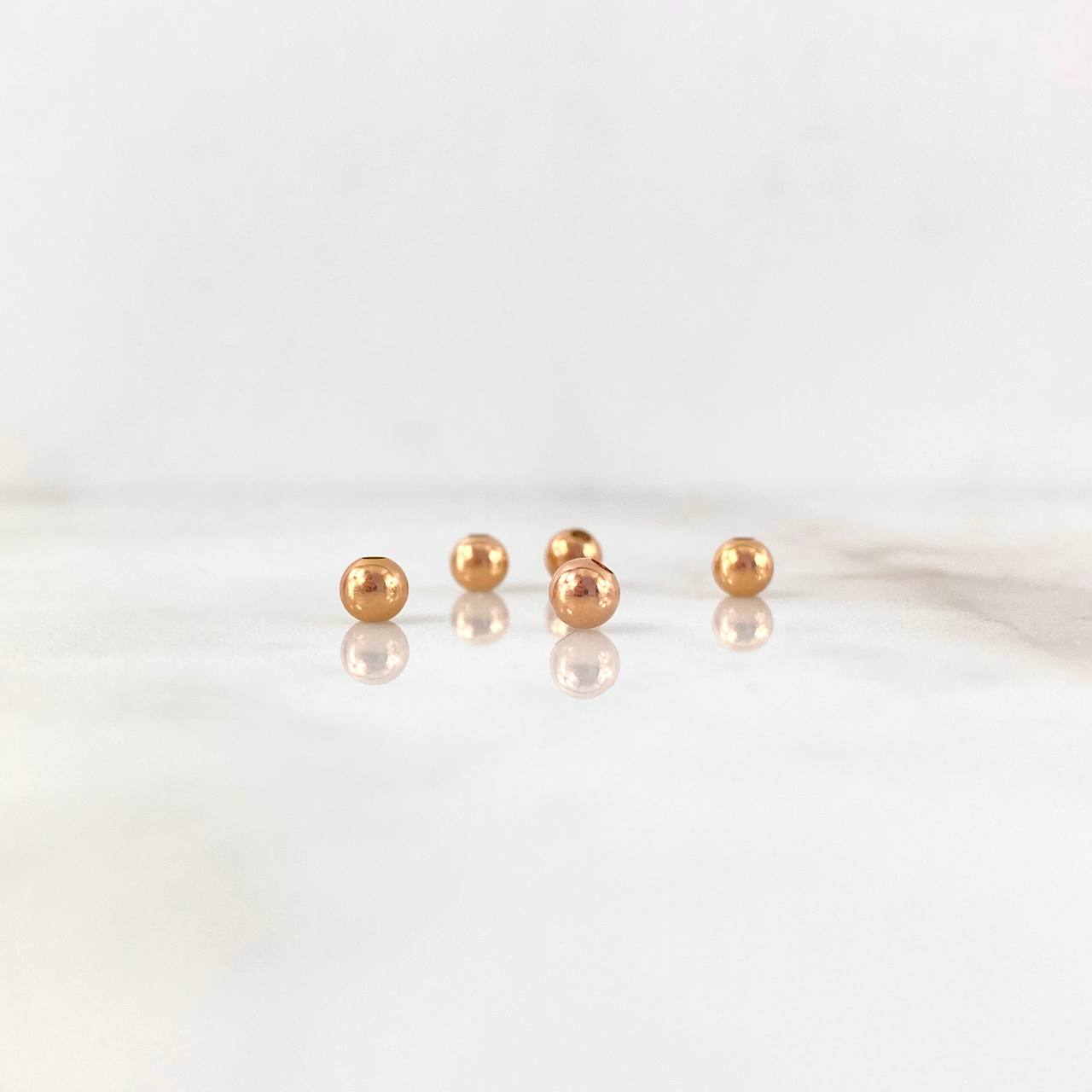 Bead Polished 4mm / 0.085gr Rose Gold