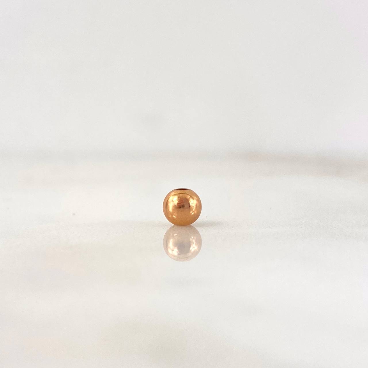 Bead Polished 4mm / 0.085gr Rose Gold