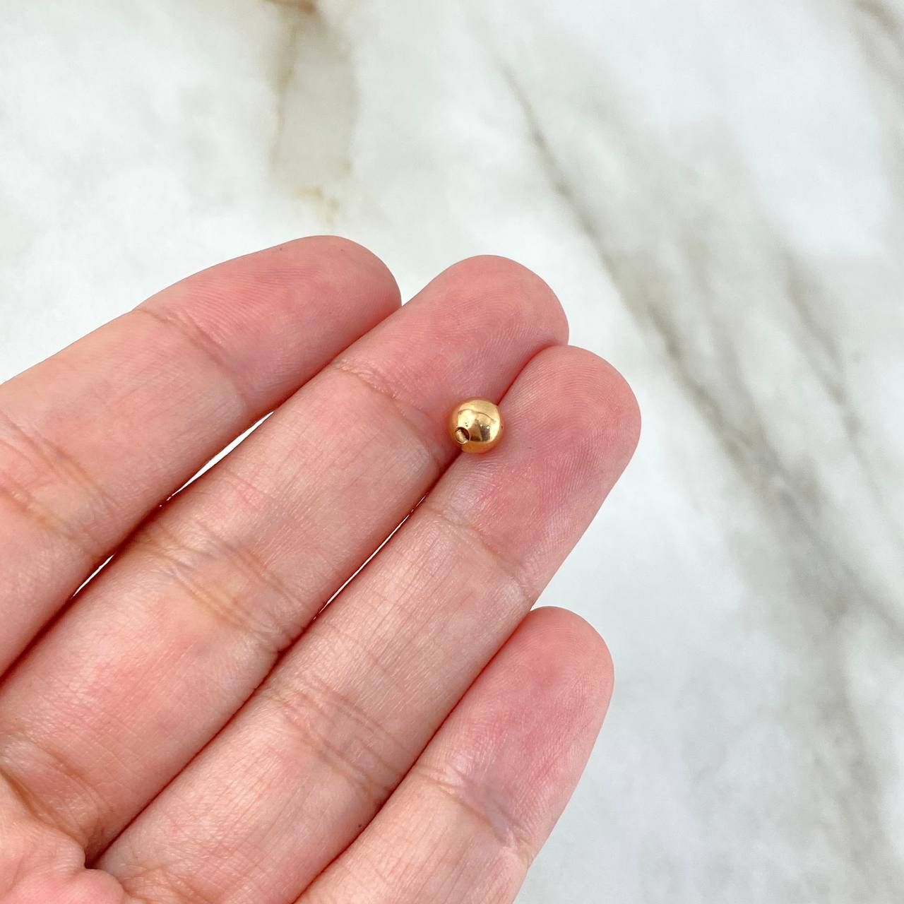 Plain Bead 5mm Rose Gold 18K
