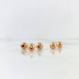Plain Bead 6mm Rose Gold 18K