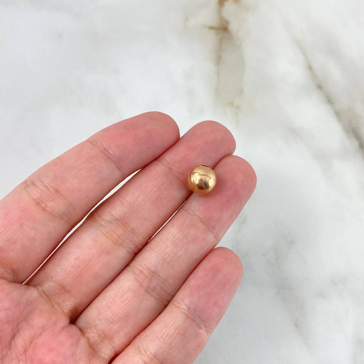Bead Plain 8mm Rose Gold 18K