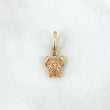 Pendant Turtle 0.8gr / 1.8cm / White Zircons Yellow Gold