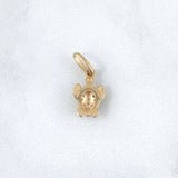 Pendant Turtle 0.8gr / 1.8cm / White Zircons Yellow Gold