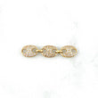 Charm GC 2gr / 3.3cm / White Zircons (3 Links) Yellow Gold