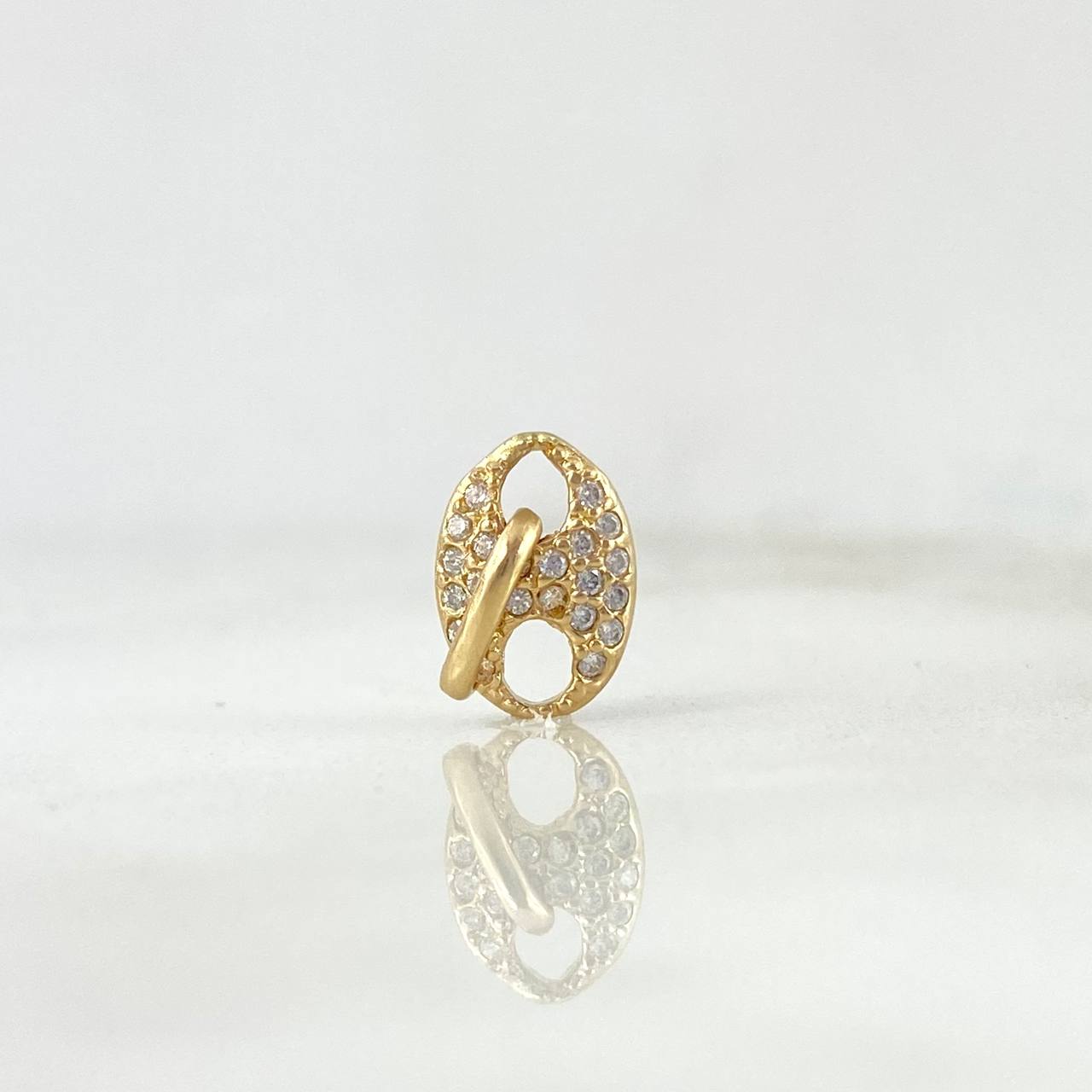 Pendant GC 0.75gr / 1.5cm / White Zircons Yellow Gold