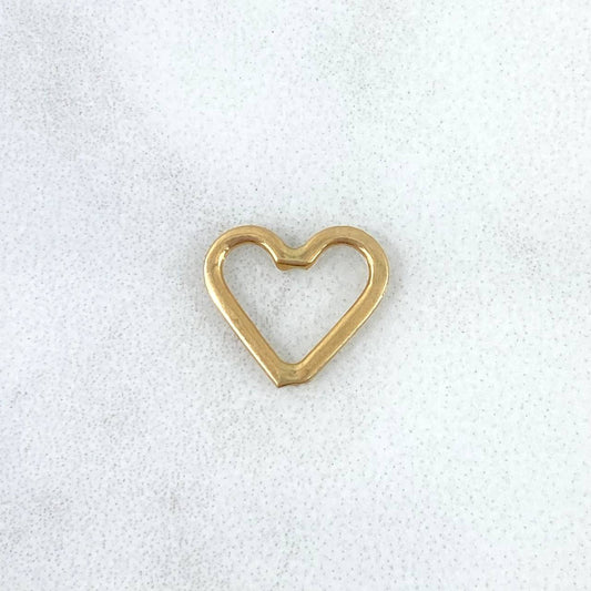Herraje Corazon Silueta 0.3gr / 1.1cm Oro Amarillo